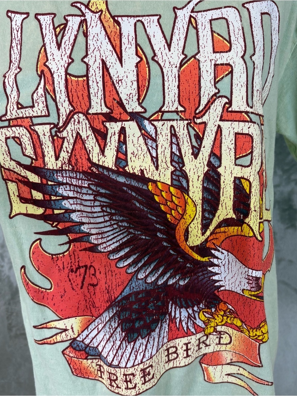 Lynyrd Skynyrd Mint Green Graphic Tee Unisex Sz M - Picture 2 of 7